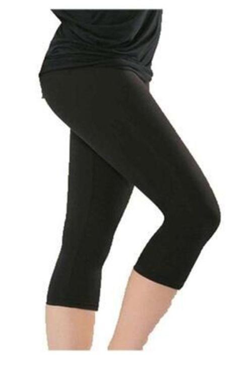 Vic-Troy Siyah Likralı Kapri Kadın Tayt