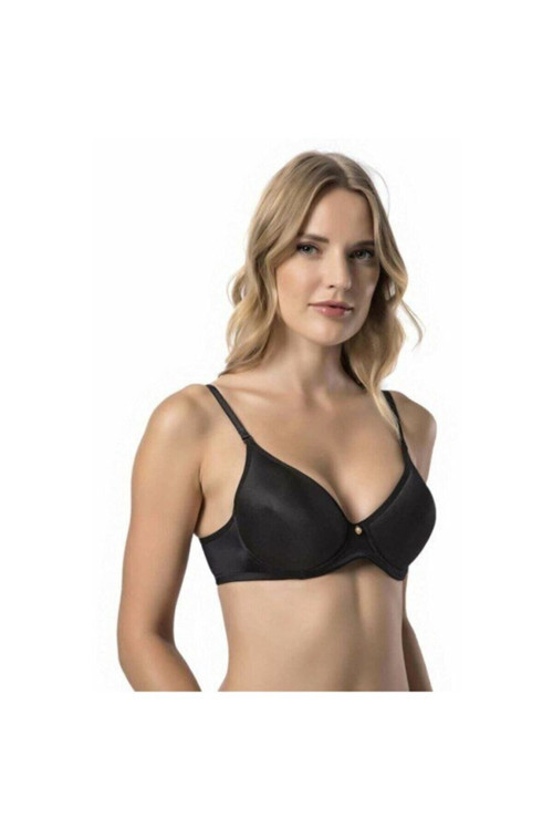Elif Textile Desteksiz Balenli C Cup Sütyen Siyah 9405