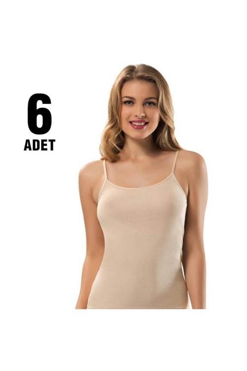 Kadın Ip Askılı Atlet 6Lı