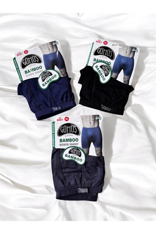 3 Lü Bambu Erkek Boxer