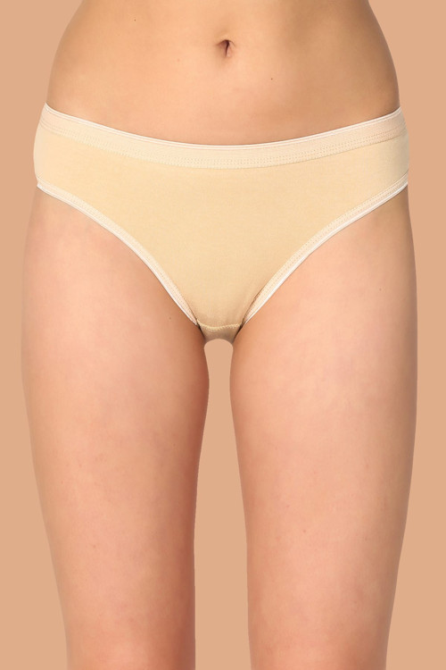 Kadın Ten 6'Lı Paket Pamuklu Su Yolu Bikini Külot
