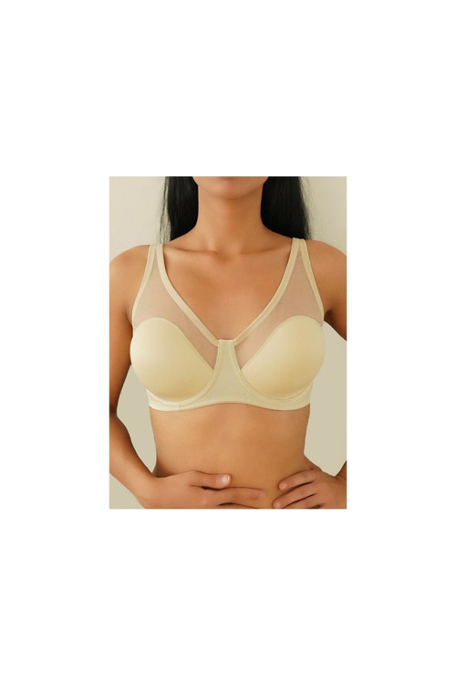 Kadın Ten Rengi Telli Toparlayıcı Sütyen