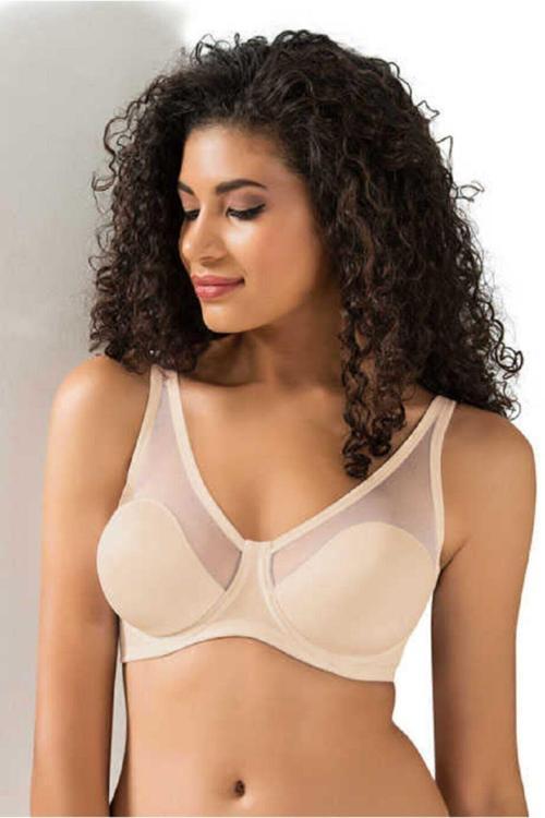 Kadın Ten Tül Detaylı Toparlayıcı Soft Cup 3'Lü Paket Sütyen