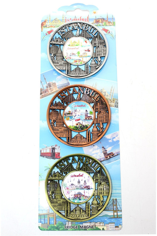 İstanbul Temalı Metal Magnet 3'Lü Set Alk2891 - Lisinya