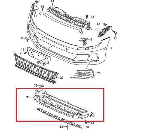 Volkswagen Scirocco Ön Tampon Spoileri R-line 2015 Sonrası Uyumlu