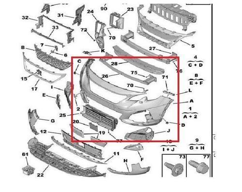 Peugeot 3008 Sonrası Ön Tampon Beyaz Boyalı 2016 Sonrası Uyumlu