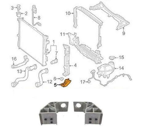 Mercedes W205 Radyatör Ayağı Sağ (Alüminyum) 2014 Sonrası Uyumlu