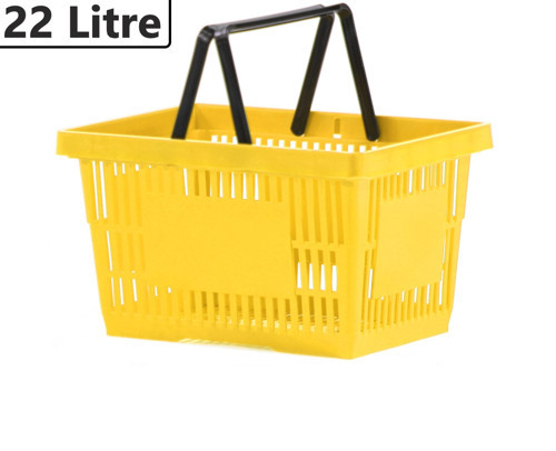 Plastik Market Alışveriş El Sepeti 22 Litre Sarı
