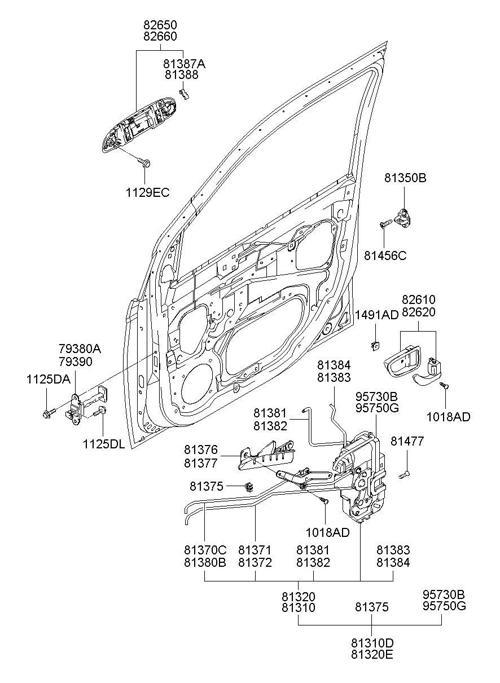 Kapı Kolu Getz 06-11 Ön Dış Sol (Oem No: 82650-1C060)