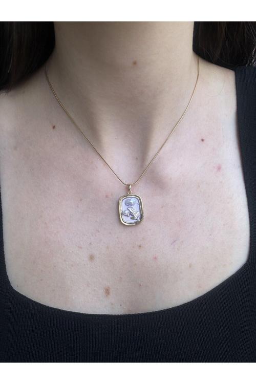 Gold Pinterest Kolye