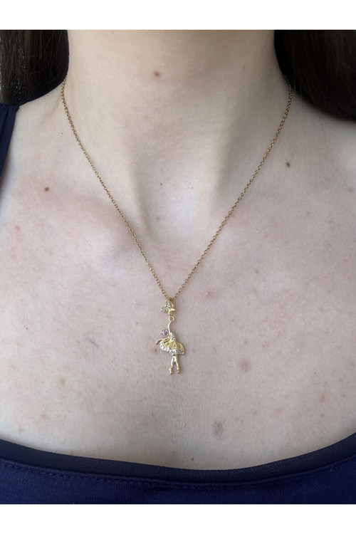 Gold Balerin Kolye