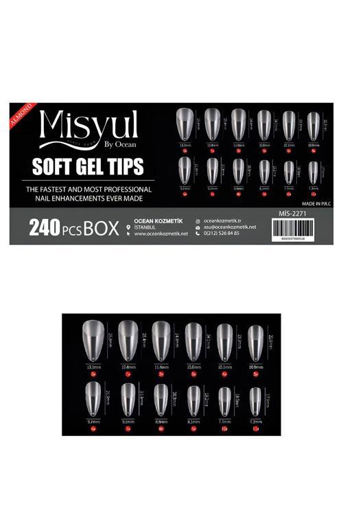 Soft Jel Tips Protez Tırnak Tips Uzatma Yeni Nesil 240 Adet Almond
