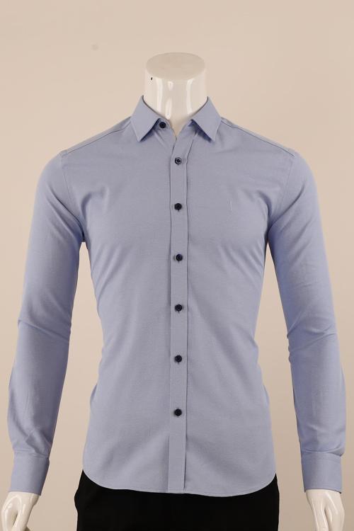 Uzun Kol Slim Fit Desenli Gömlek