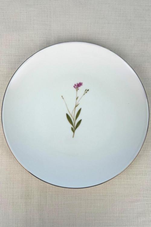 Porselen Natura Çuha Altın Yaldız Servis Tabağı 24,50cm Tekli