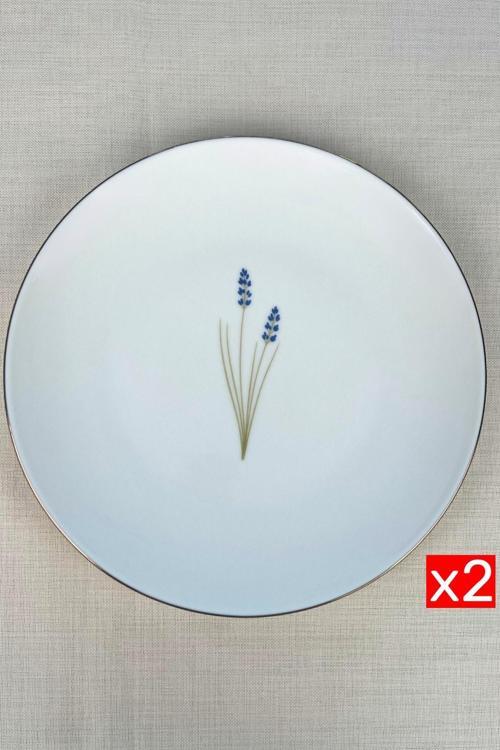 Porselen Natura Lavanta Altın Yaldız Servis Tabağı 24,50cm 2 li