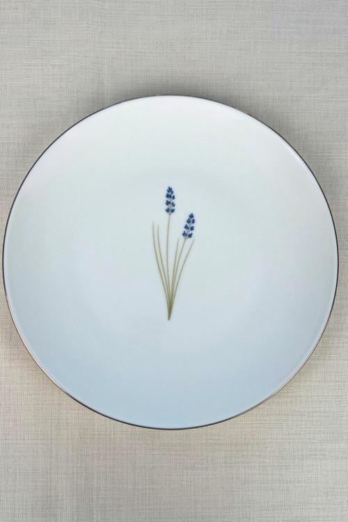 Porselen Natura Lavanta Altın Yaldız Servis Tabağı 24,50cm Tekli