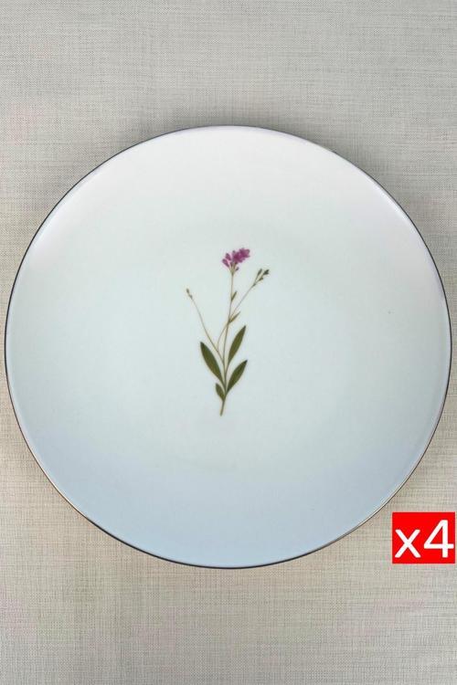 Porselen Natura Çuha Altın Yaldız Servis Tabağı 24,50cm 4 lü