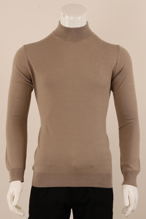 Slim Fit Yünlü Boğazlı Triko