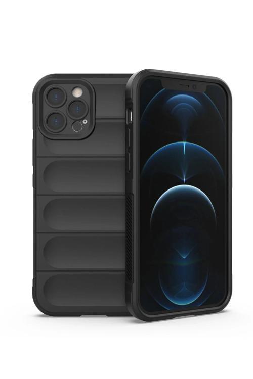 iPhone 12 Pro Kılıf Optimum Silikon - Siyah