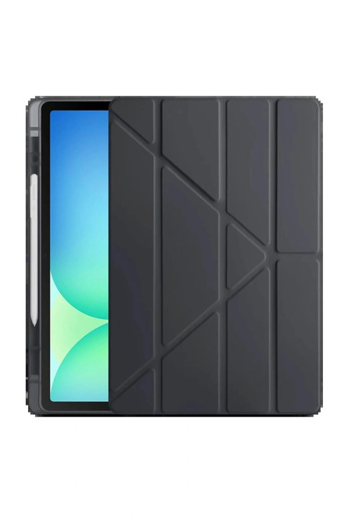 iPad Pro 11 (2024) Kılıf Kalemlikli Hugo Tablet Kılıfı - Siyah