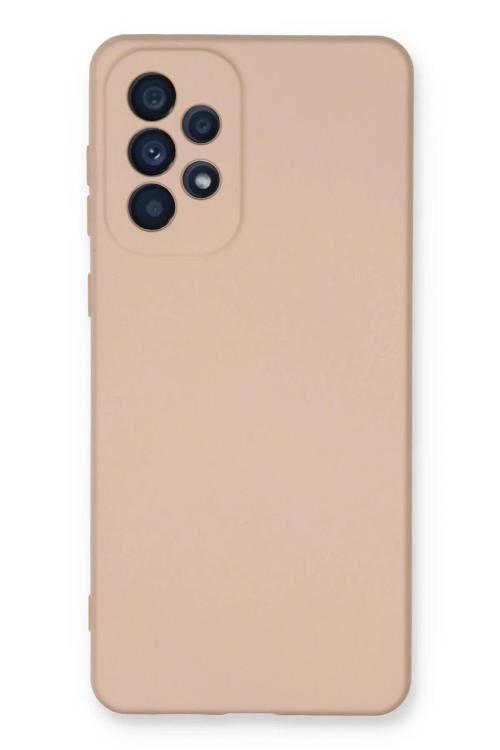 Samsung Galaxy A73 5G Kılıf Nano içi Kadife Silikon - Pudra