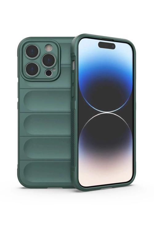 iPhone 14 Pro Kılıf Optimum Silikon - Koyu Yeşil
