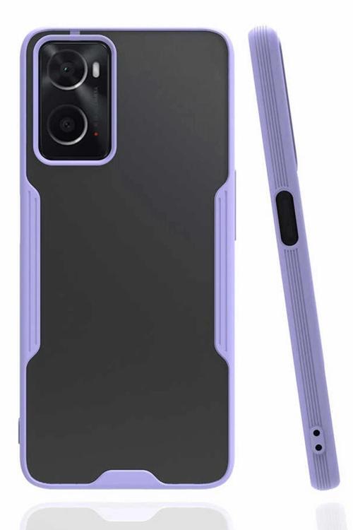 Oppo A96 Kılıf Platin Silikon - Lila