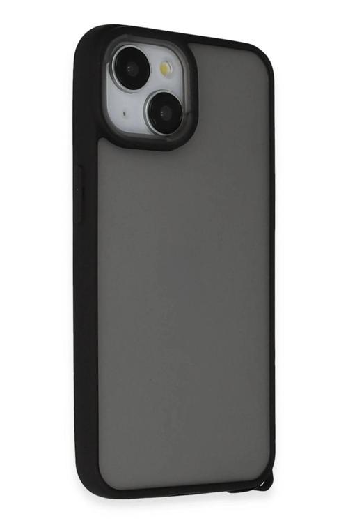 iPhone 15 Kılıf Elegant Kapak - Siyah