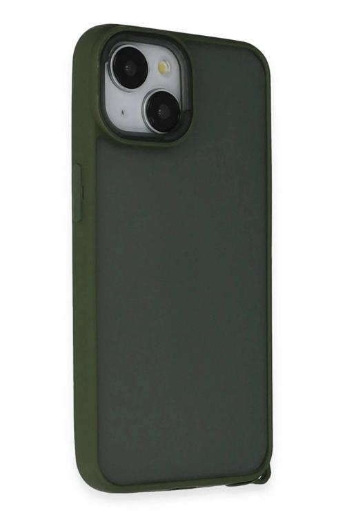 iPhone 15 Kılıf Elegant Kapak - Yeşil