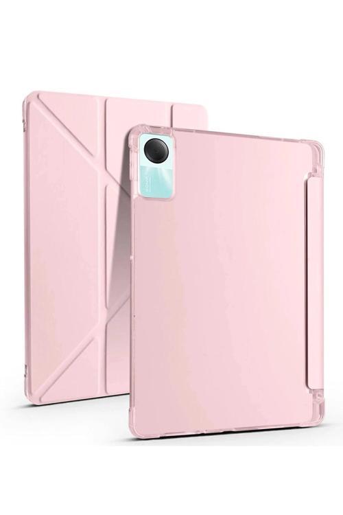 Xiaomi Redmi Pad SE 4G Kılıf Kalemlikli Mars Tablet Kılıfı - Rose Gold