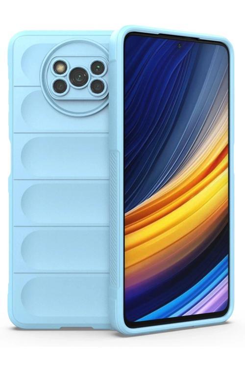 Xiaomi Pocophone X3 Kılıf Optimum Silikon - Sky Blue