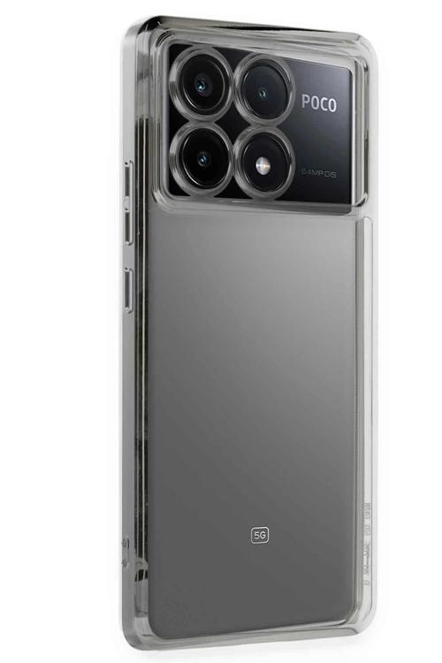 Xiaomi Poco X6 Pro Kılıf Lensli Silikon - Gümüş