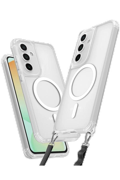 Samsung Galaxy S23 FE Kılıf Enka Magsafe Silikon Kılıf - Şeffaf