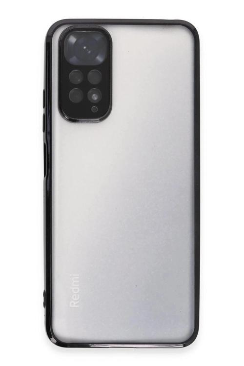 Xiaomi Redmi Note 11 Kılıf Lensli Silikon - Siyah
