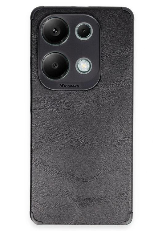 Xiaomi Redmi Note 13 4G Kılıf Loop Deri Silikon - Siyah