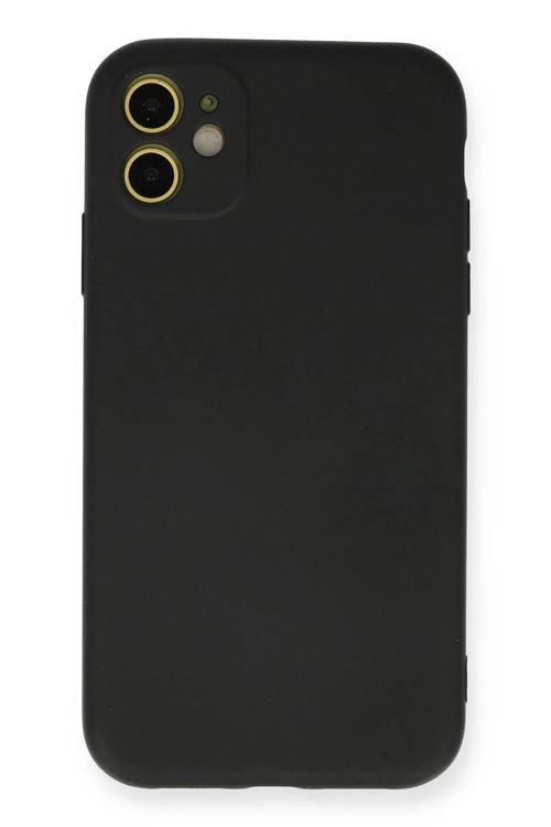 iPhone 11 Kılıf Nano içi Kadife Silikon - Siyah