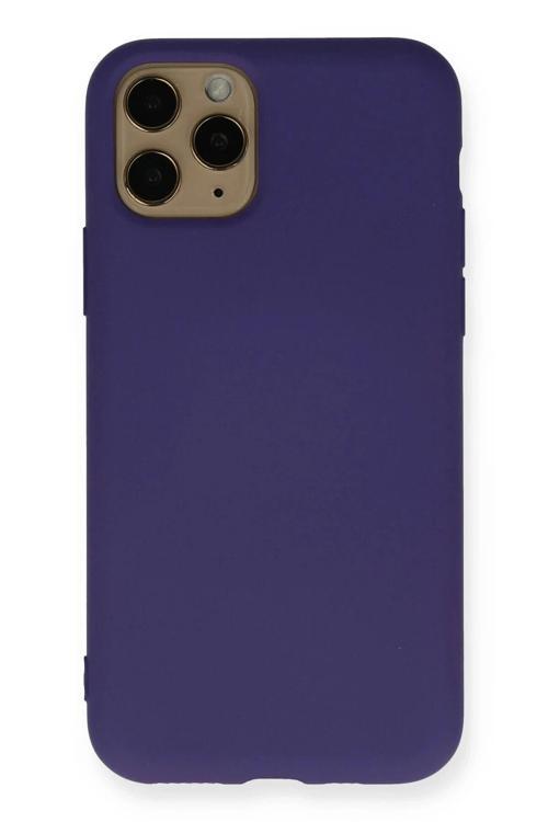 iPhone 11 Pro Max Kılıf Nano içi Kadife Silikon - Mor