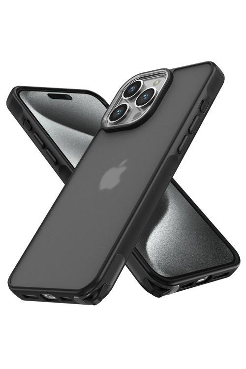 iPhone 15 Pro Max Kılıf Elegant Kapak - Siyah