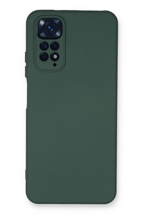 Xiaomi Redmi Note 11 Kılıf Nano içi Kadife Silikon - Koyu Yeşil