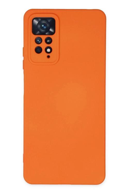 Xiaomi Redmi Note 11 Pro Kılıf Nano içi Kadife Silikon - Turuncu