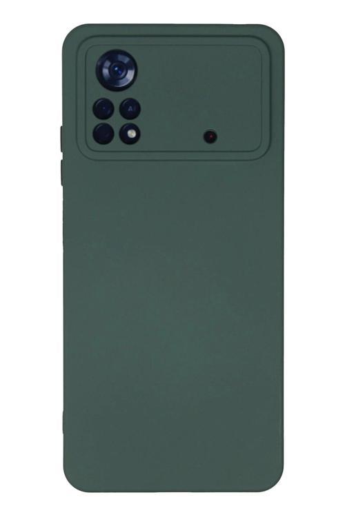 Xiaomi Poco X4 Pro 5G Kılıf Nano içi Kadife Silikon - Koyu Yeşil