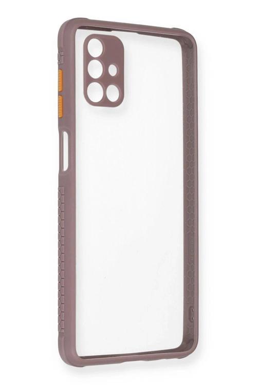 Samsung Galaxy M51 Kılıf Miami Şeffaf Silikon - Açık Mor