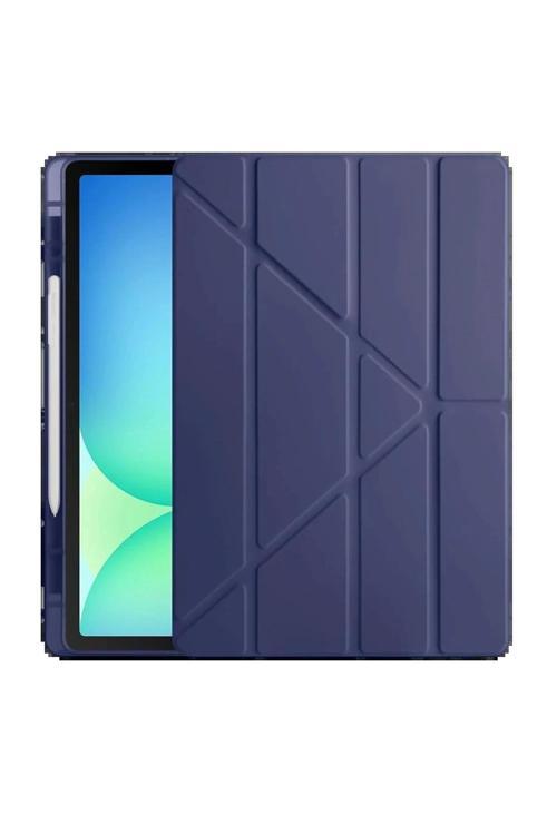 iPad Pro 11 (2024) Kılıf Kalemlikli Hugo Tablet Kılıfı - Lacivert