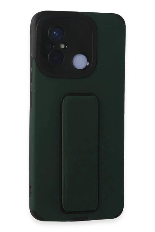 Xiaomi Redmi 12C Kılıf Mega Standlı Silikon - Yeşil