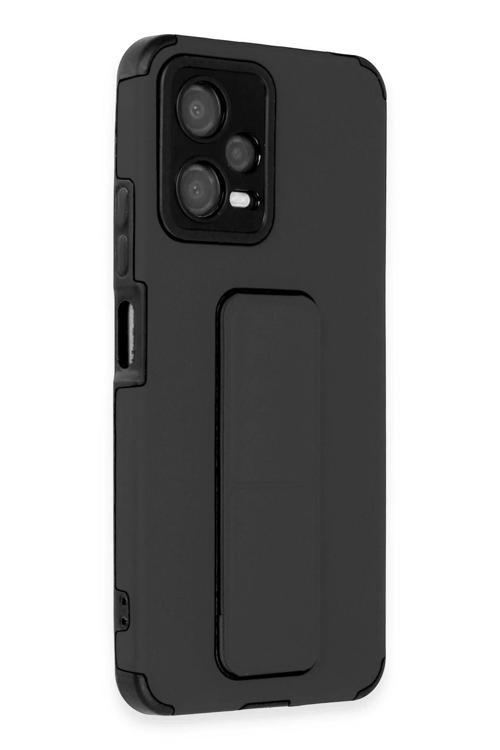 Xiaomi Poco X5 5G Kılıf Mega Standlı Silikon - Siyah