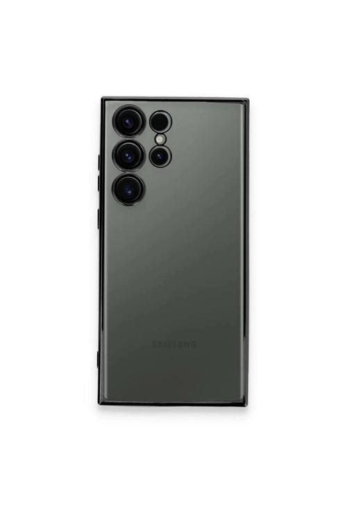Samsung Galaxy S23 Ultra Kılıf Lensli Silikon - Siyah