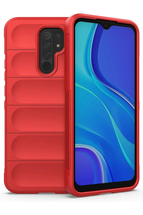 Xiaomi Redmi 9 Kılıf Optimum Silikon - Kırmızı