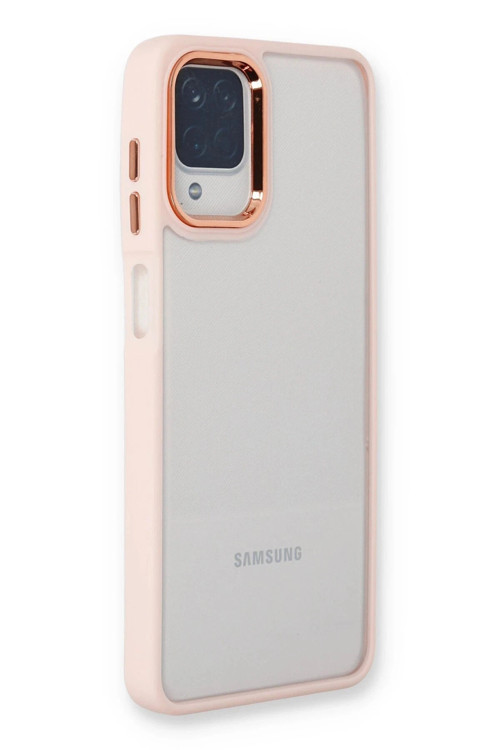 Samsung Galaxy A22 Kılıf Dora Kapak - Pudra