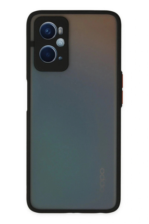 Oppo A96 Kılıf Montreal Silikon Kapak - Siyah