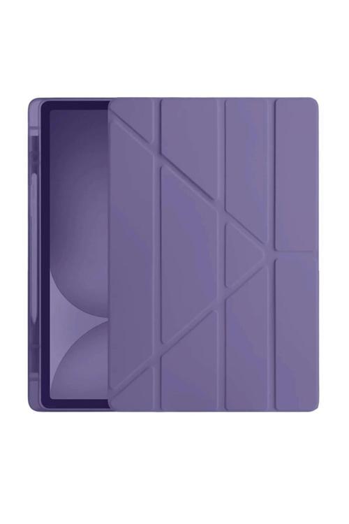 iPad Pro 11 (2024) Kılıf Kalemlikli Hugo Tablet Kılıfı - Mor